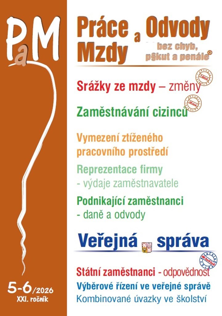 Práce a mzdy 5-6/2026 Srážky ze mzdy
