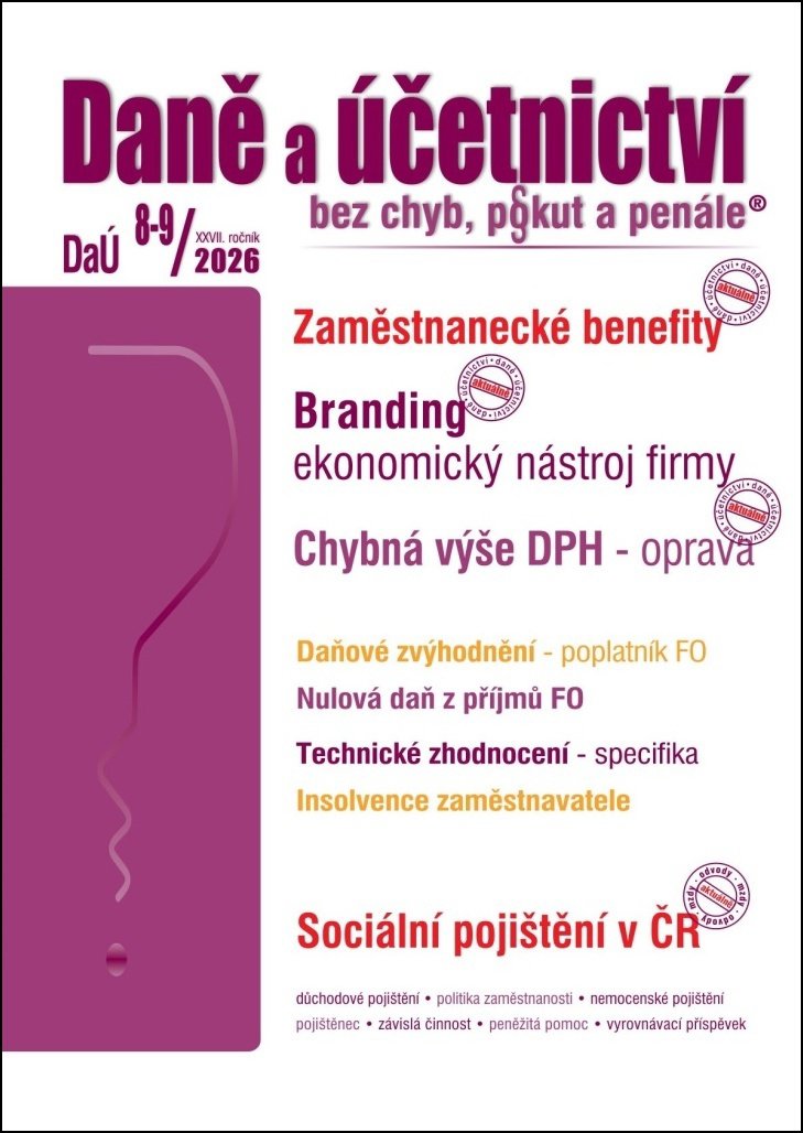 Daně a účetnictví bez chyb, pokut 8-9/2026