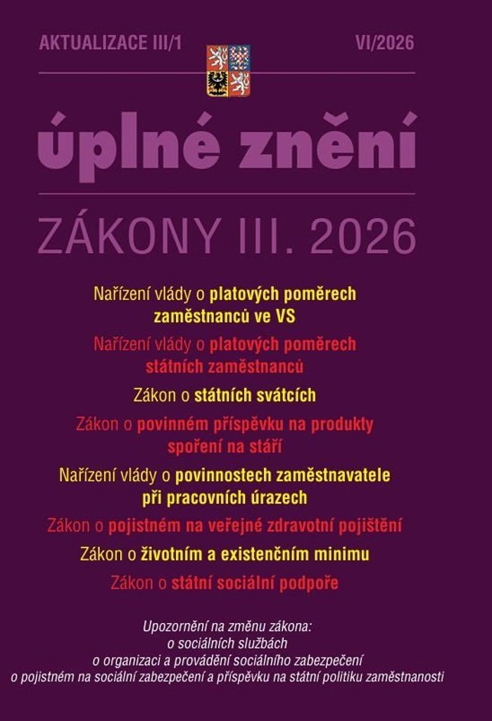 Aktualizace O poměrech zaměstnanců ve veřejných službách a správě