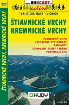 Štiavnické vrchy, Kremnické vrchy turistická mapa 1:100 000: 229