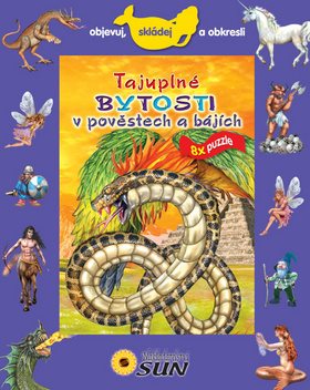 Tajuplné bytosti v pověstech a bájích 8x puzzle: Objevuj, skládej a obkresli