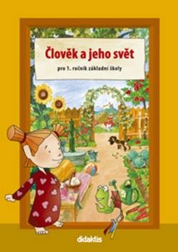 Učebnice Člověk a jeho svět pro 1. ročník základní školy s barevnými ilustracemi.