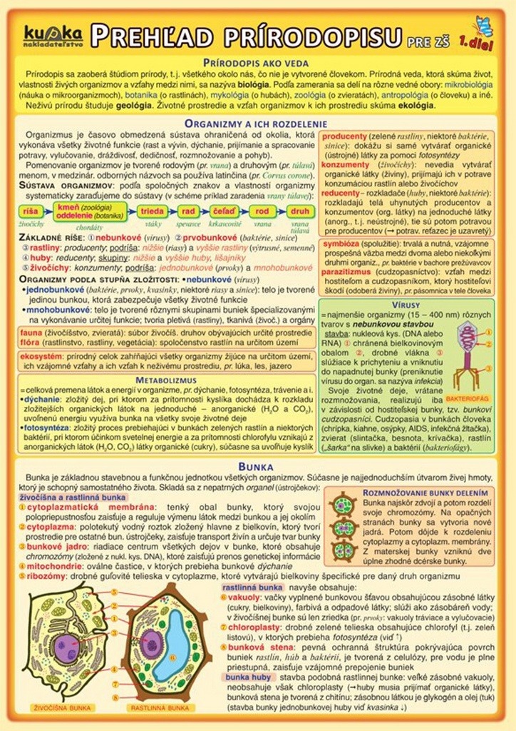Prehľad prírodopisu pre ZŠ