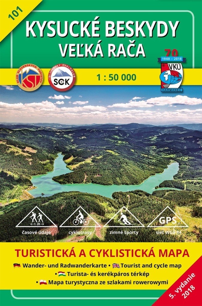 Kysucké Beskydy Veľká Rača 1:50 000: 101 Turistická mapa