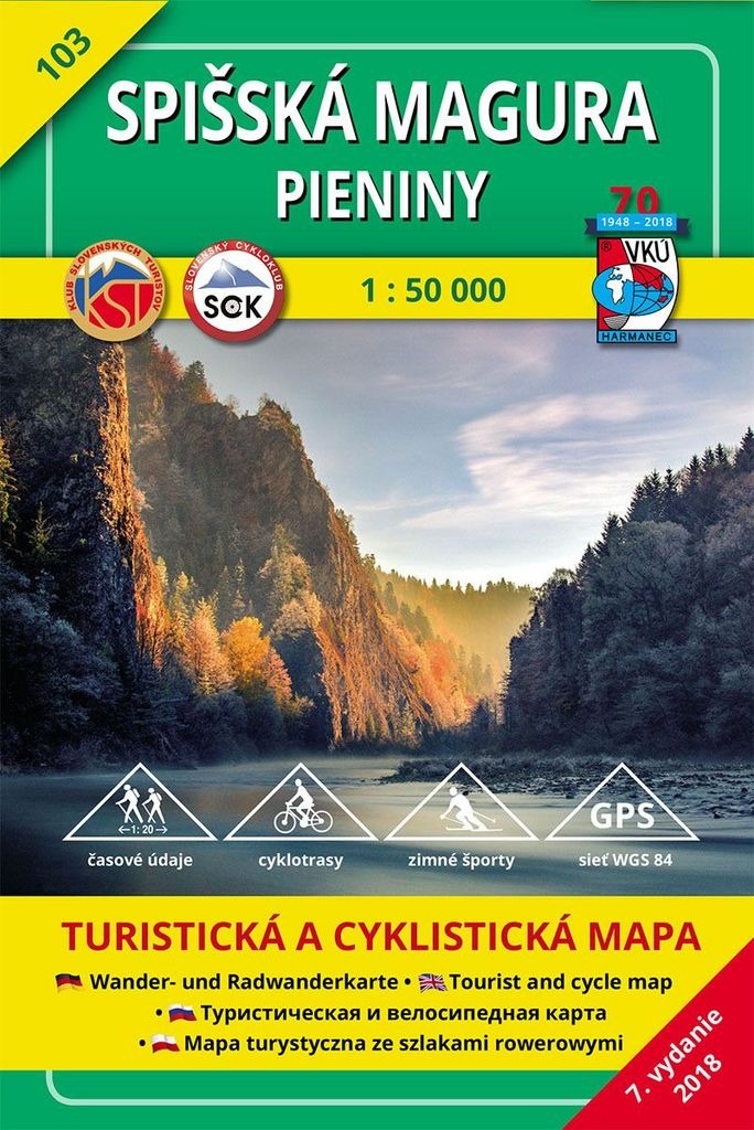 Spišská Magura, Pieniny 1:50 000: 103 Turistická mapa