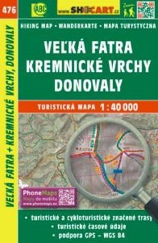 Veľká Fatra, Kremnické vrchy, Donovaly 1:40 000: 476