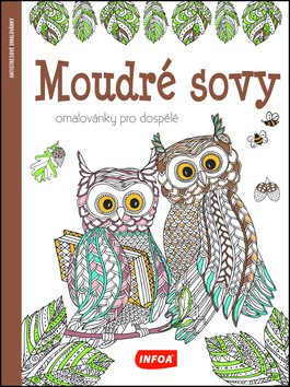 Moudré sovy Omalovánky pro dospělé - 20 zábavných scén, 100 detailů pro malování, kvalitní papír a jemné rytiny.