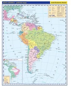 Jižní Amerika Obecně příruční politická mapa: 1 : 33 000 000