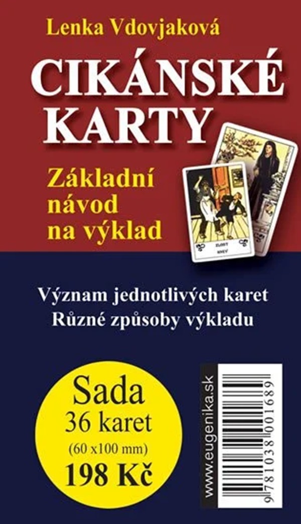 Cikánské karty: Základní návod na výklad + sada 36 karet
