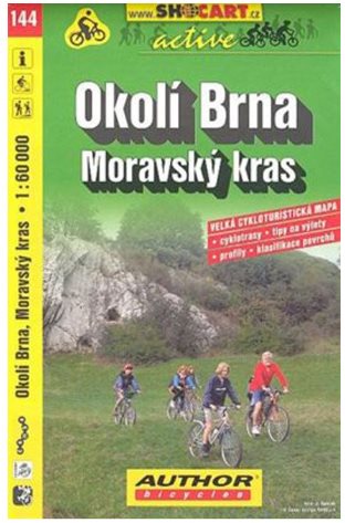 Okolí Brna Moravský kras 1:60 000: 144 cykloturistická m.