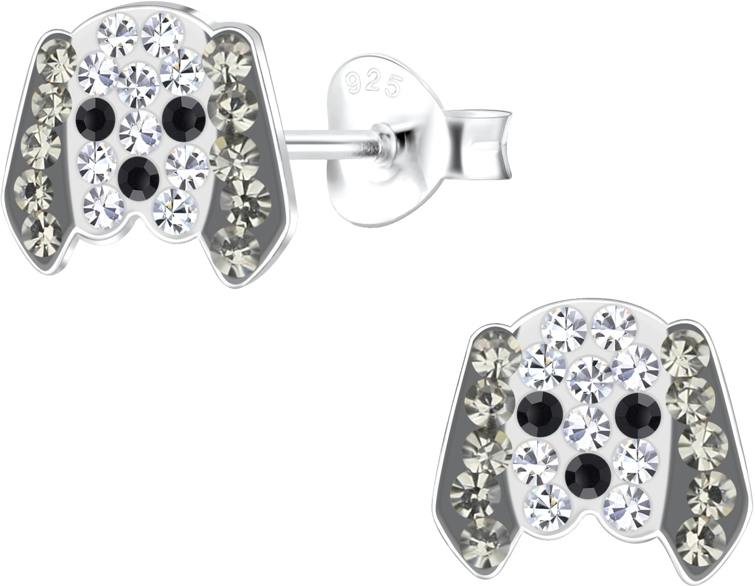 Flor de Cristal Dětské stříbrné náušnice, pejsci (Ag925/1000, 1 g)