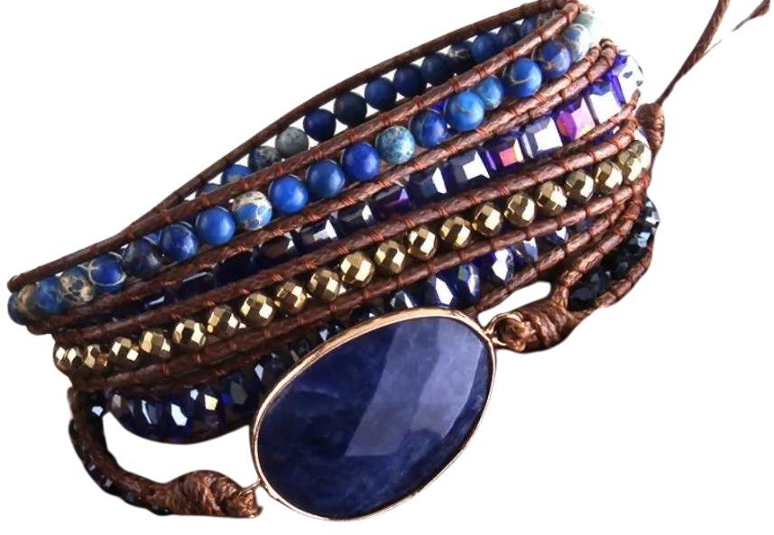 Flor de Cristal Wrap náramek Lapis Lazuli - Láska