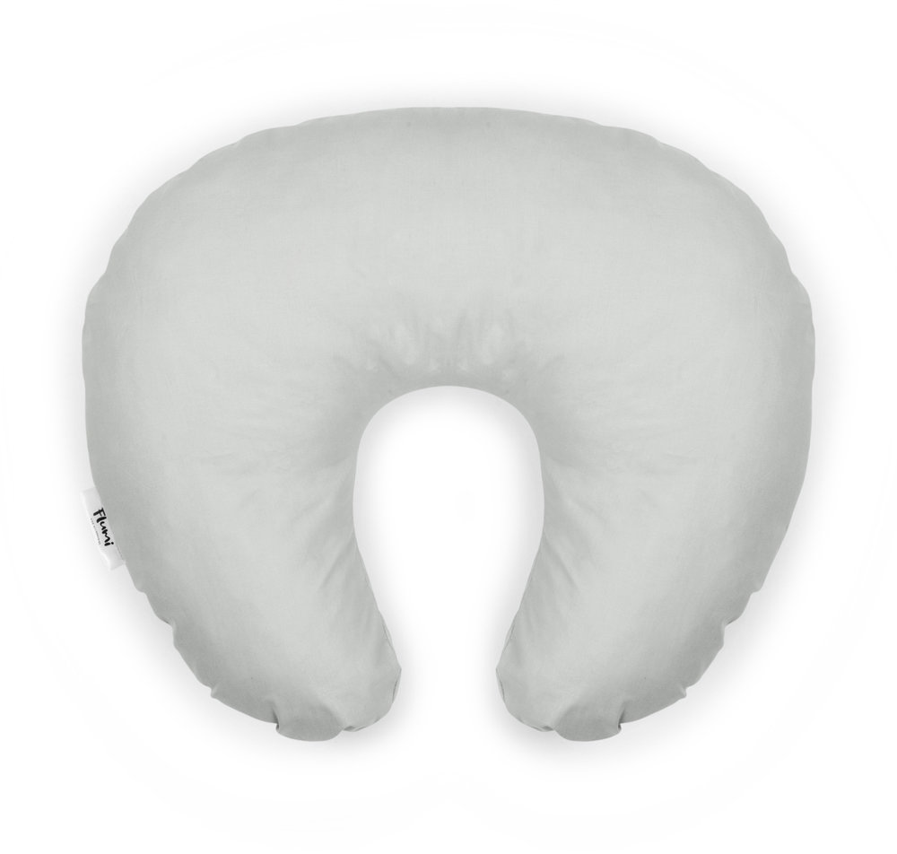 Flumi Kojící polštář ve tvaru rohlíku, tmavě šedý