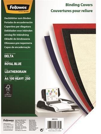 Fellowes Delta A4 zadní, modrý - kryt pro vázání dokumentů a papírů