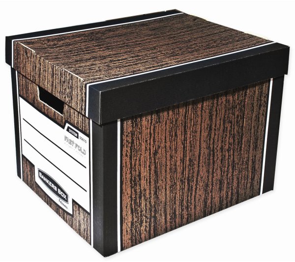 Fellowes Bankers Box Woodgrain hnědá - sada 2 ks