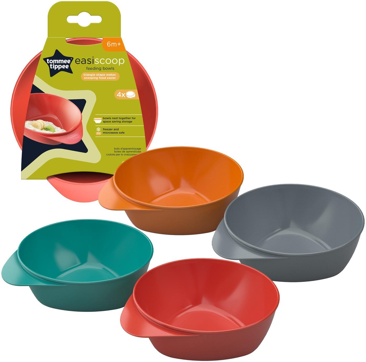 Tommee Tippee Easy Scoop misky pro snadné nabírání 6m+, 4 ks