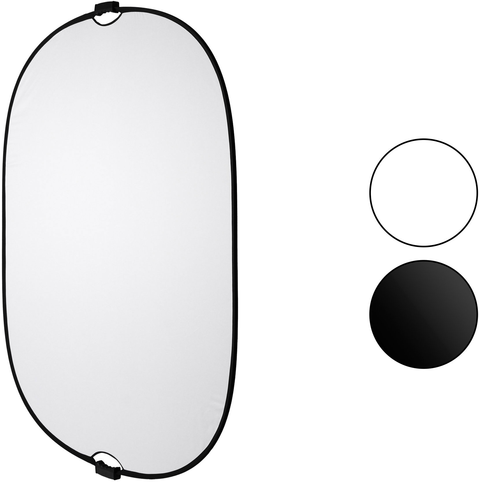 FOMEI Skládací pozadí 2-in-1 150 × 200 cm, černé/bílé