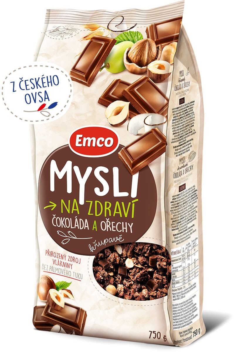 Emco Mysli čokoláda/ořechy 750 g