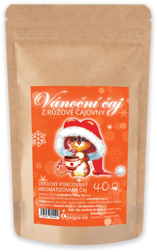 Pangea Tea Vánoční čaj 40 sáčků, ovocný, nálevové sáčky, 80 g