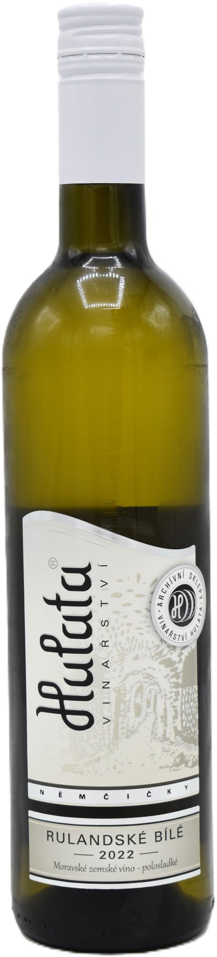 Vinařství Hulata Rulandské bílé 2022 - MZV, polosladké, 0,75 l, 13 % vol.