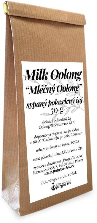 Pangea Tea Polozelený sypaný čaj Milk Oolong / "Mléčný Oolong" 50 g