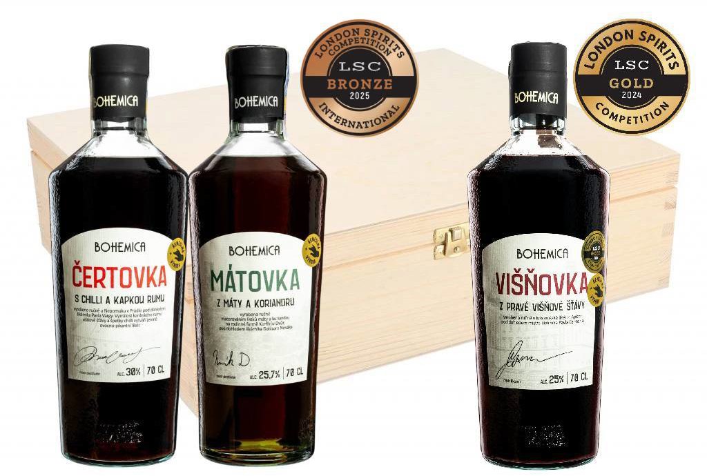 Destilerka Dárková sada likérů BOHEMICA 3 × 0,7 l