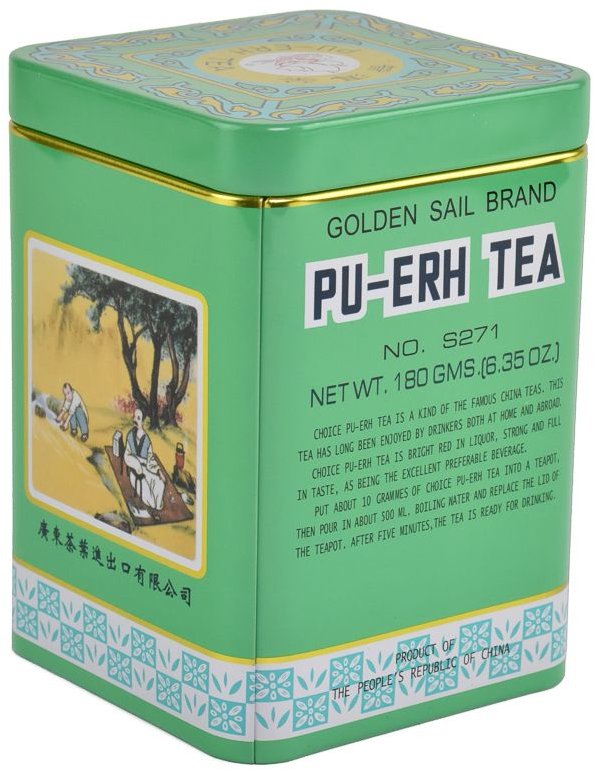 ORIENTAL Černý čaj Pu Erh Golden Sail Pu-Erh Tea dóza - 180 g