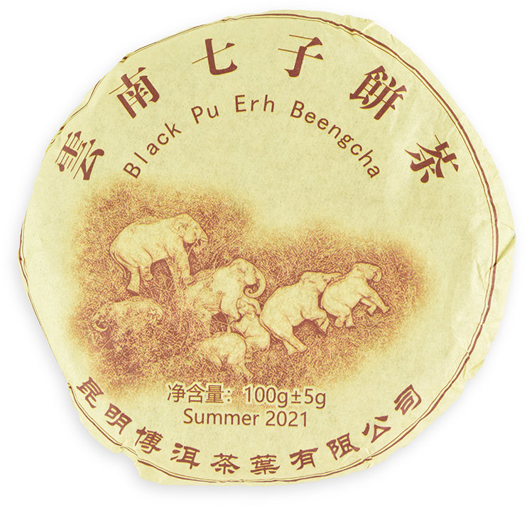 ORIENTAL Černý čaj China Yunnan Pu Erh Shu Beng Cha Elephant 2021 - 100 g
