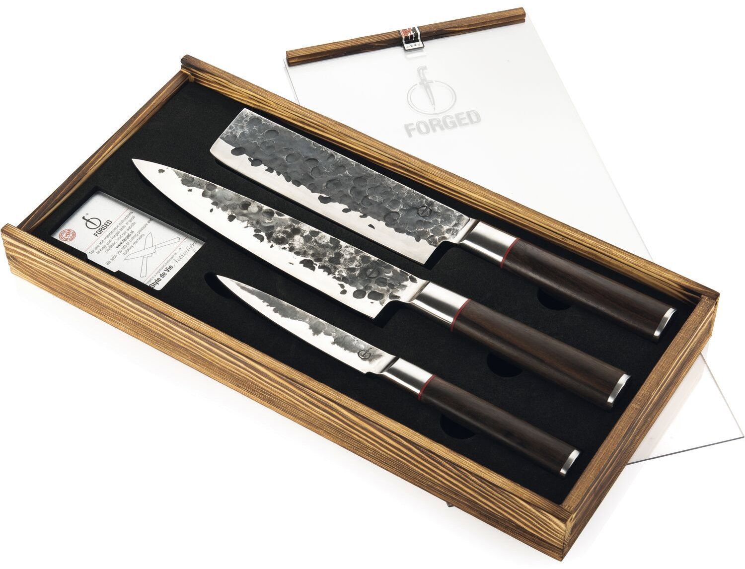 FORGED Sebra Sada nožů z japonské oceli 440C, 3 ks