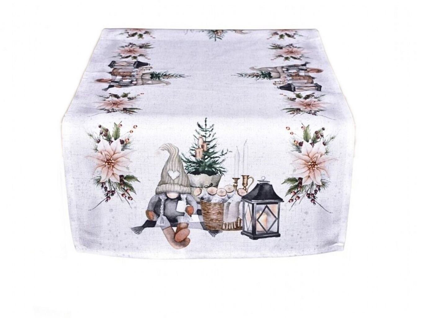Forbyt Vánoční ubrus Skřítek s lucernou CYH6060C 40 × 140 cm