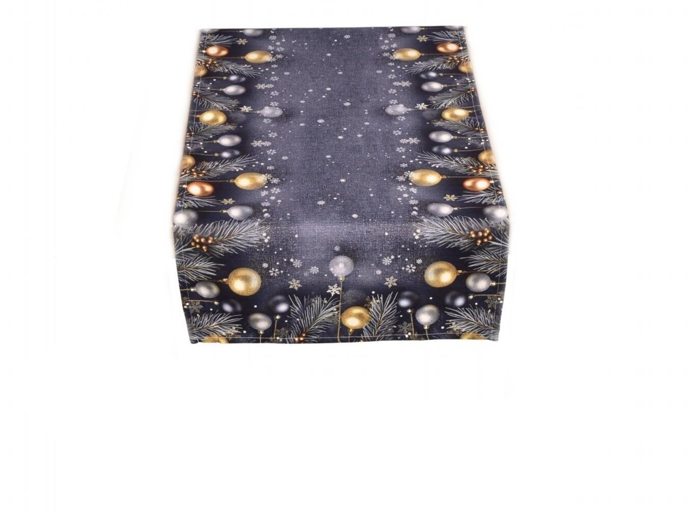 Forbyt Vánoční ubrus Jehličí a baňky CYH5918C 40 × 140 cm