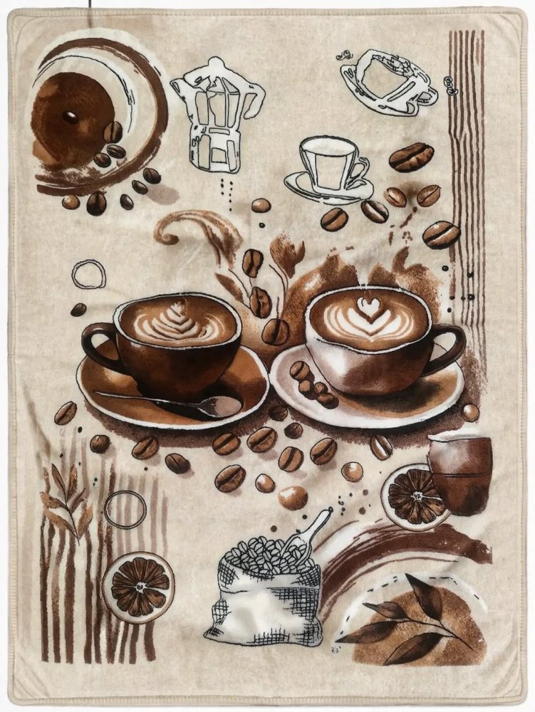 4sleep 40 × 60 cm, Coffee hnědá dva šálky