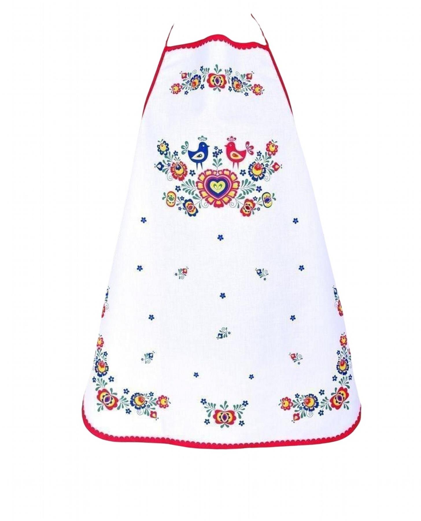 Forbyt Kuchyňská zástěra Folklor červená 64 × 76 cm