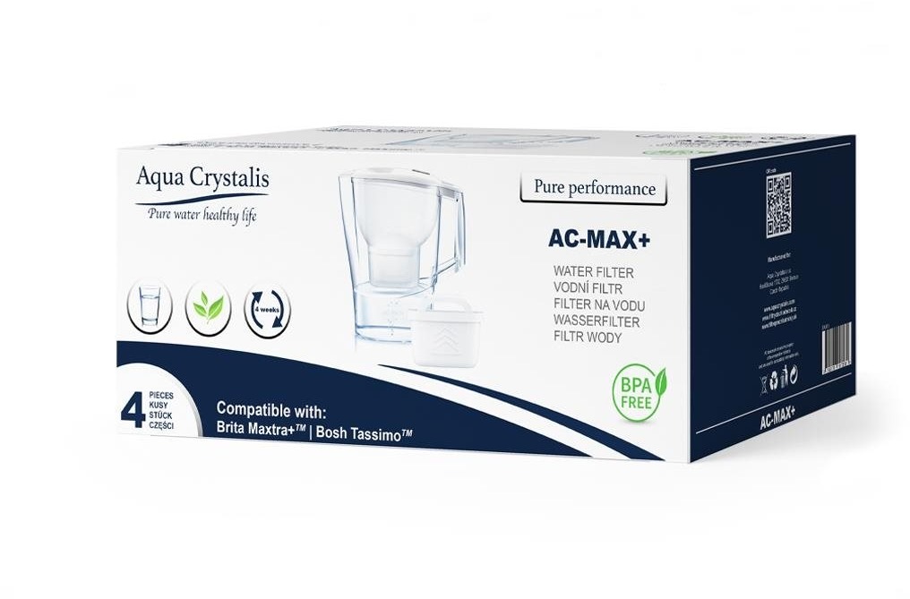 Aqua Crystalis filtrační patrona AC-MAX+ (náhrada filtru Brita Maxtra) - 4 kusy