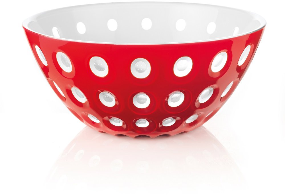 Fratelli Guzzini Mísa 25 cm LE MURRINE, červená, bílá