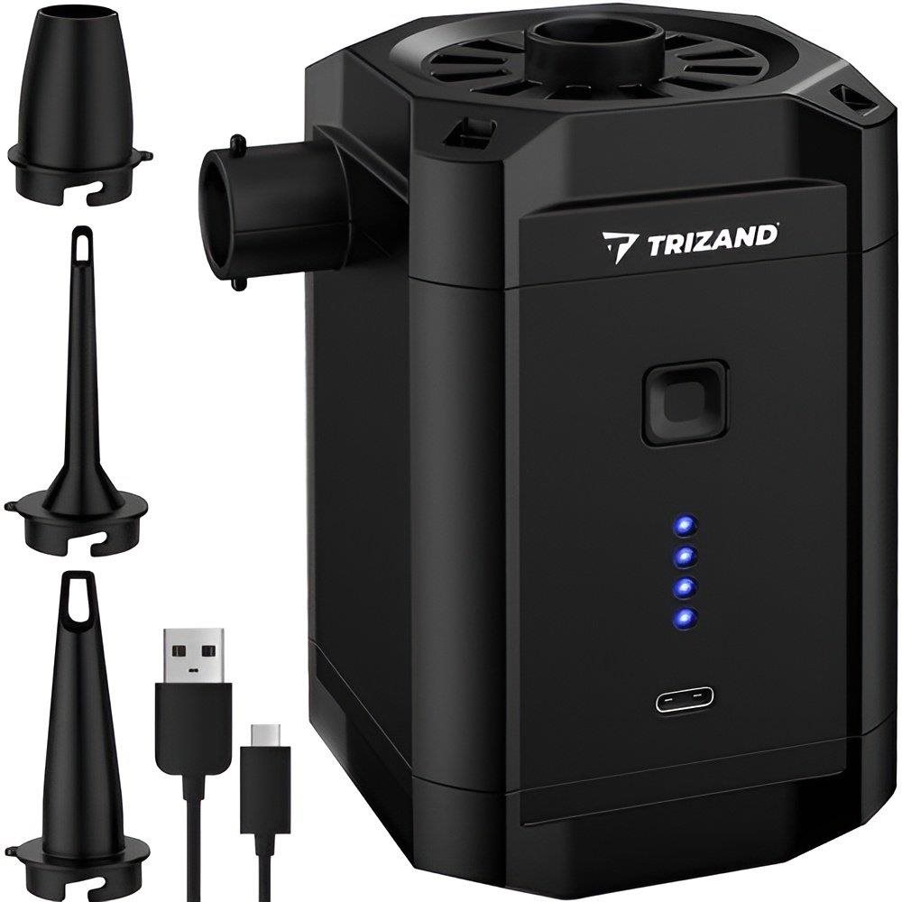 TRIZAND Elektrická bezdrátová pumpa pro matrace USB, 5000 mAh