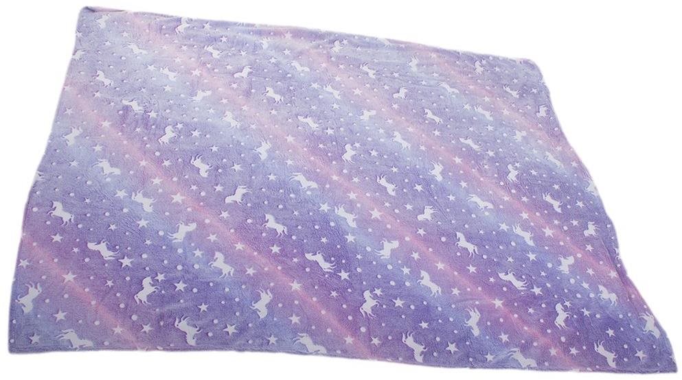 Verk Svíticí deka Soft Dreams Stars, 150×180 cm fialová