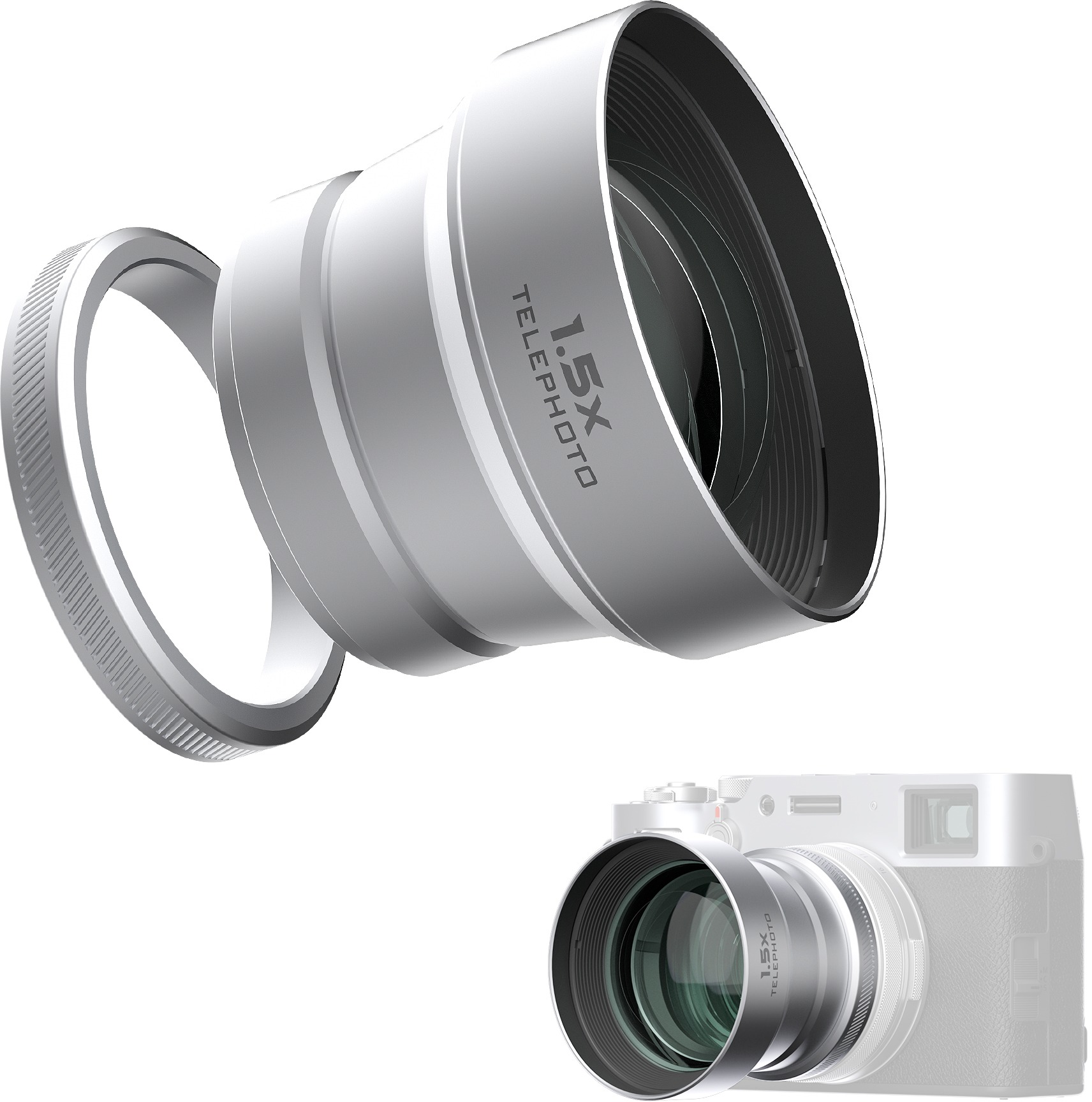 FREEWELL Fuji X100VI/X100V 1.5x Telephoto Lens