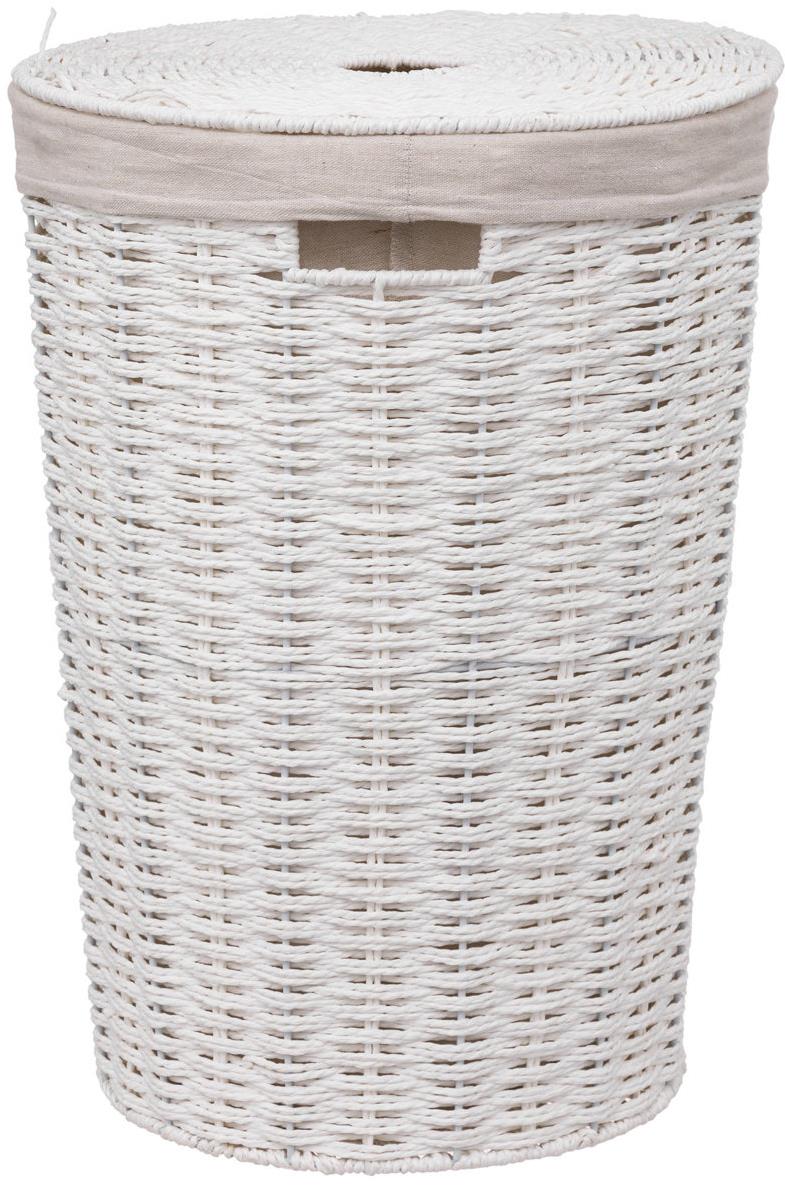 5five Simply Smart Kulatý koš na prádlo, bílý, 40 l