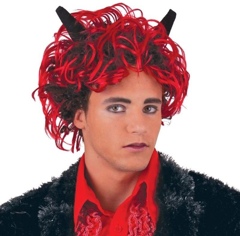 FUNNY FASHION Paruka a rohy čert