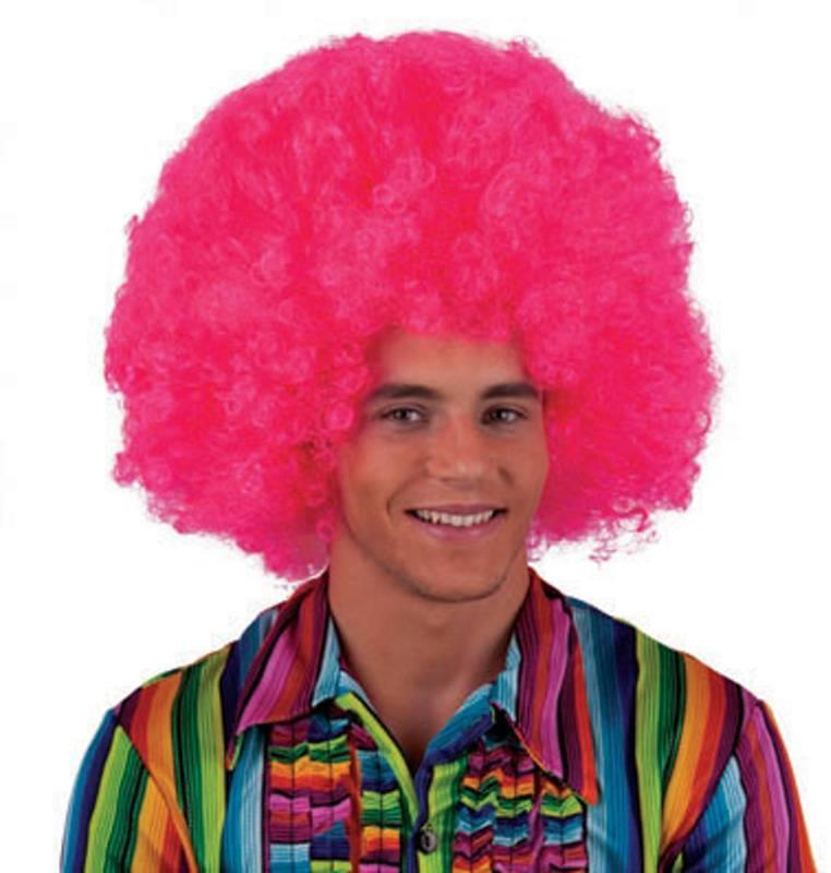 FUNNY FASHION Paruka velké afro růžové