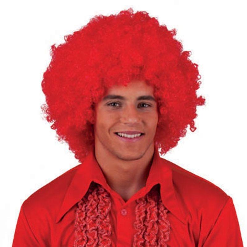 FUNNY FASHION Paruka maxi afro červená