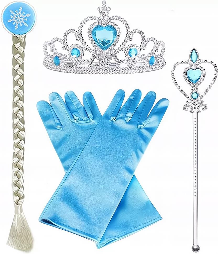 FunCo Elsa Frozen sada doplňků s korunkou a copánkem