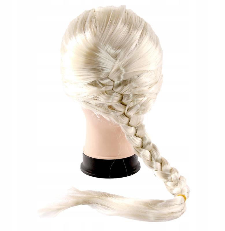 FunCo Elsa Frozen paruka s copánkem 60 cm
