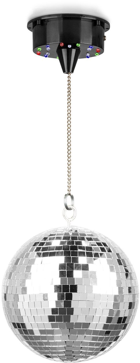 Fuzzix MB20ML Zrcadlová koule 20 cm s motorem s LED podsvícením