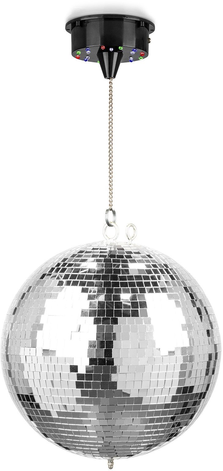 Fuzzix MB30ML Zrcadlová koule 30 cm s motorem s LED podsvícením