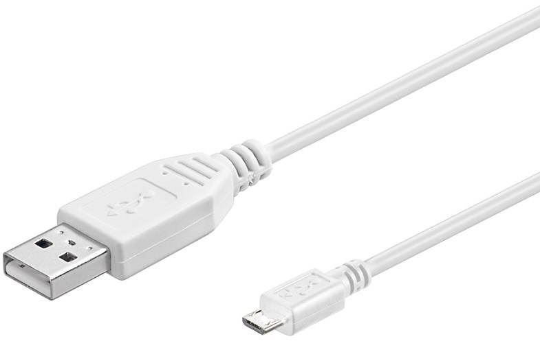 PremiumCord USB 2.0 propojovací A-B micro 5m bílý