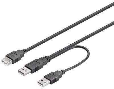 PremiumCord USB 2.0 rozdvojený napájecí 0.2m