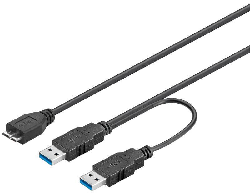PremiumCord USB 3.0 rozdvojený napájecí 0.2m