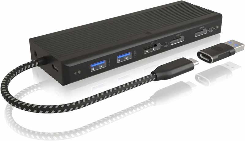 Icy Box IB-DK4080AC 9v1 USB-C/USB-A/Thunderbolt 4 s duálním video výstupem